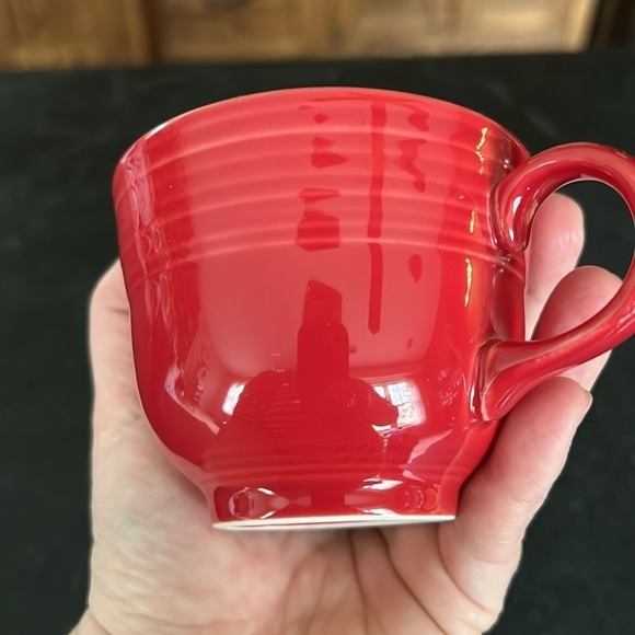Fiestaware | Scarlet Red Teacup Tea Coffee Pottery Mug Dinnerware Discontinued - Picture 2 of 4